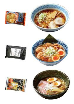 食べ比べセット（豆天狗2食入×1・しらかわ2食入×1・飛騨牛らーめん2食入×1）　【原田酒造場】